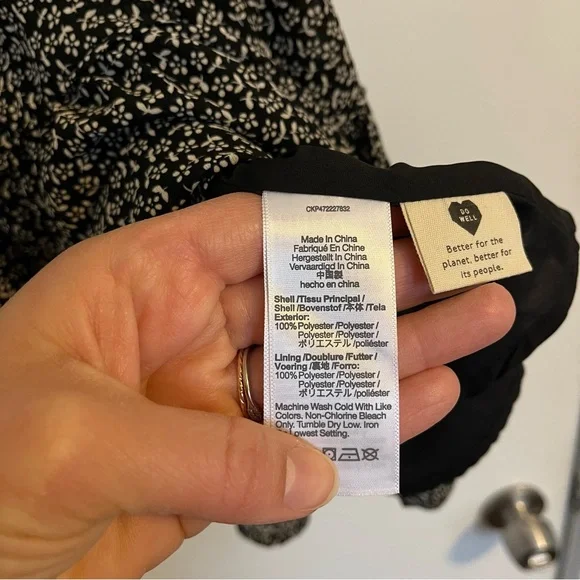 Madewell Black White Mini Dress Sophia Cami Tiered Mini Dress in Micro Daisy 2 - Picture 7 of 11